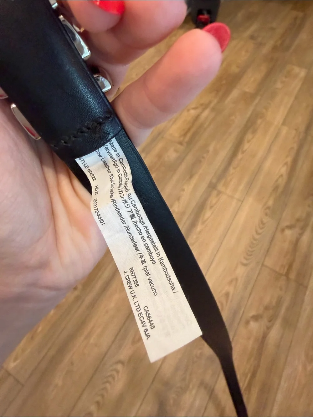 MADEWELL Black and Silver Belt